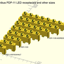 dezembro pdp 11 Unibus qbus conduziu montagem receptáculos ferramenta digital equipamento console impasse lsi Minicomputador openscad 1103 1105 pdp11 3d print model - Mito3D