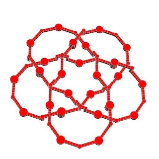 dekazyklisch Knoten 2 strukturell Geometrie Mathematik Modell Stengel 3d print model - Mito3D