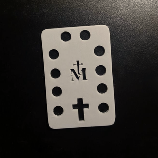 décennie chapelet carte porte clés dents portefeuille dimensionné catholique religion spiritualité 3d print model - Mito3D