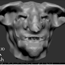 decapitated goblin head dead 3d print model - Mito3D