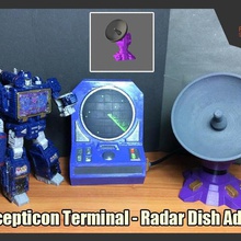decepticon terminal - radar dish addon various transformers 3d print model - Mito3D