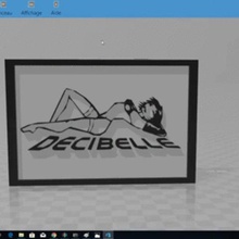 decibel art framework 3d print model - Mito3D