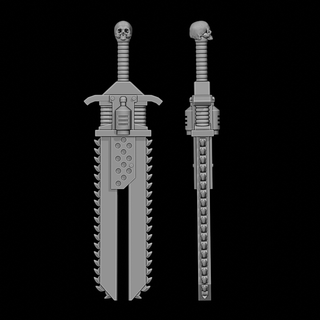 decimator chainsword chainsword melee space marine warhammer 40k weapon toy game accessories weapons tabletop gubbins bitz  3d print model - Mito3D