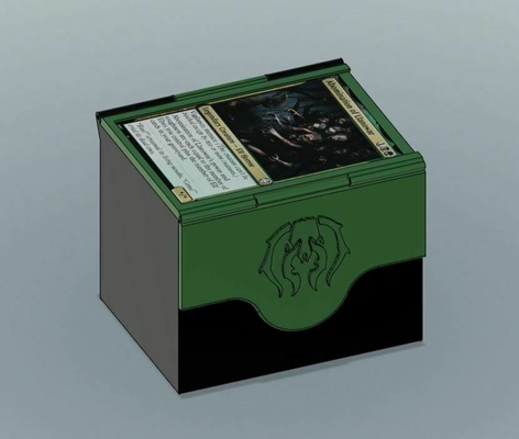 mazzo scatola comandante golgari mtg magia raccolta tcg carta gioco lorcana yugioh pokemon yu gi oh verde nero 3d print model - Mito3D