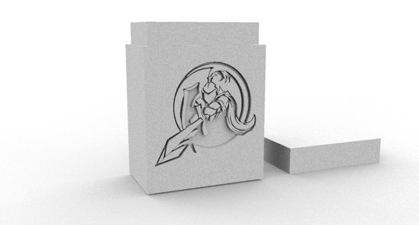 plate forme boîte Chevalier mtg Pokémon yu gi cartes Dragon Ball dragon magie ordre commandant edh bibliothèque deckbox soldat paladin guerrier 3d print model - Mito3D