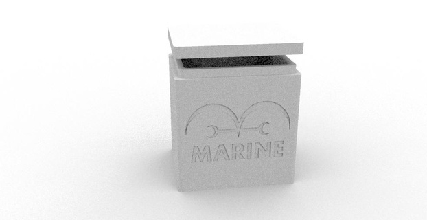 cubierta caja trozo marina logo emblema piratas luffy kaido alegre Roger bandera pirata pieza anime manga bestia deckbox tarjetas barba blanca 3d print model - Mito3D