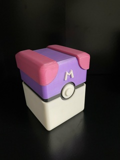 mazzo scatola pokeball maestro palla gioco tcg Pokemon manica pulsante giocando carta trading yugioh Magia raccolta lorcana 3d print model - Mito3D