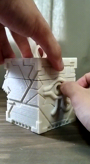 deckbox Ingranaggio yugioh millennio puzzle carte Astuccio guaina carta titolare supporto tcg 3D print model - Mito3D