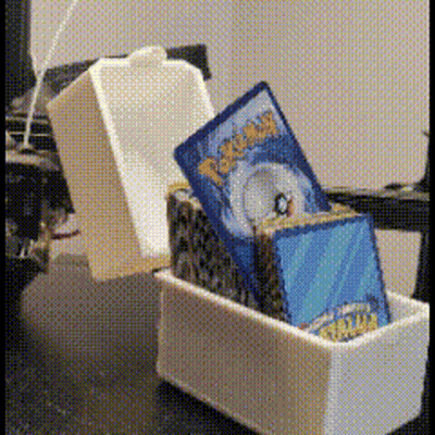 deckbox pokedex pokebola cartas + 200 pcs pokémon brinquedo pikachu charmander impressão in colocar suporte caixa cartão exibição pokébola tcg magia 3d print model - Mito3D