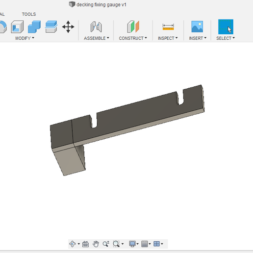 Decking Festsetzung Spur 3D print model - Mito3D