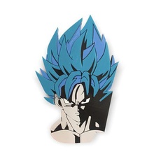 deco Goku super Saiyajin azul arte parede Dragão bola anime 3d print model - Mito3D