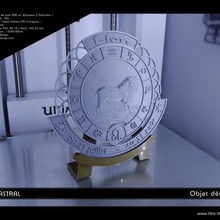 deco objet cerclastral lion la maison cadre de décoration déco cadeau signe astrologique 3d print model - Mito3D