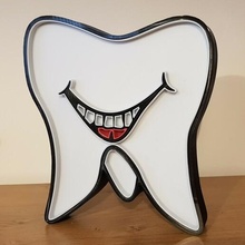 deco rgb led tooht - tooth dentist molar colors band strip lamp decoration 3d print model - Mito3D