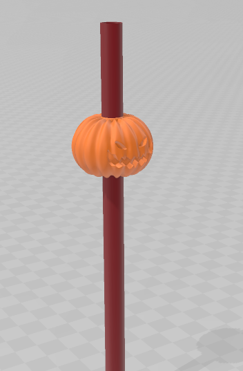 deco straw ring halloween pumpkin fete jack skellington glass 3D print model - Mito3D
