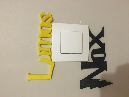 deko değiştirmek Lumos nox dekorasyon Harry çömlekçi ev kapı büyü 3d print model - Mito3D