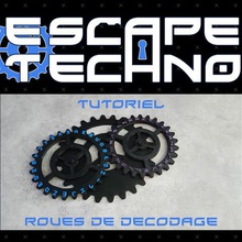 decoding gear - escape game escapegame diy coding 3d print model - Mito3D