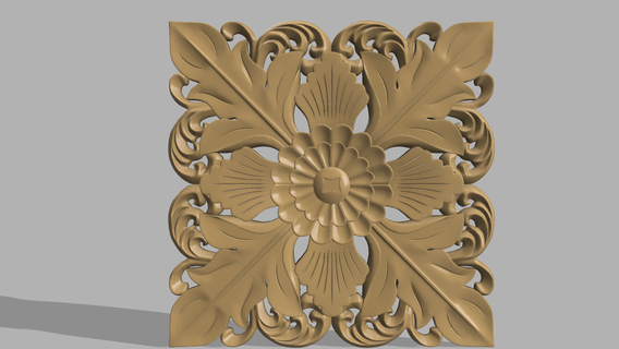 decoração madeira escultura 3d impressão cnc mobília teto decorativo 3d print model - Mito3D