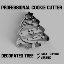 decorated tree cookie cutter food christmas xmas cute 3d print model - Mito3D