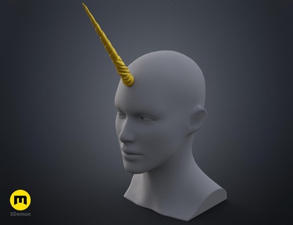 decorated unicorn horn 3d print model - Mito3D