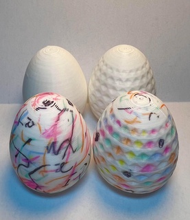 décorer œufs Oeuf Pâques peindre coloré Marqueurs coloration art 3d print model - Mito3D