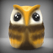 décoration - hibou chibi art amusant déco de la le bricolage kawaii mignon owl 3d print model - Mito3D