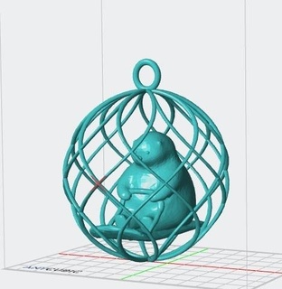 decoration ball polarbear Home sledding 3d print model - Mito3D