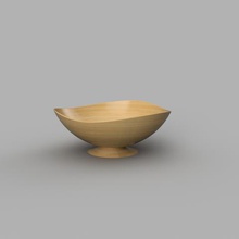 decoration bowl home chopped off house recipiant 3d print model - Mito3D