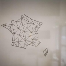 Dekoration Frankreich-carte-origami Kunst design origami Karte - Modus sculture Haus 3d print model - Mito3D