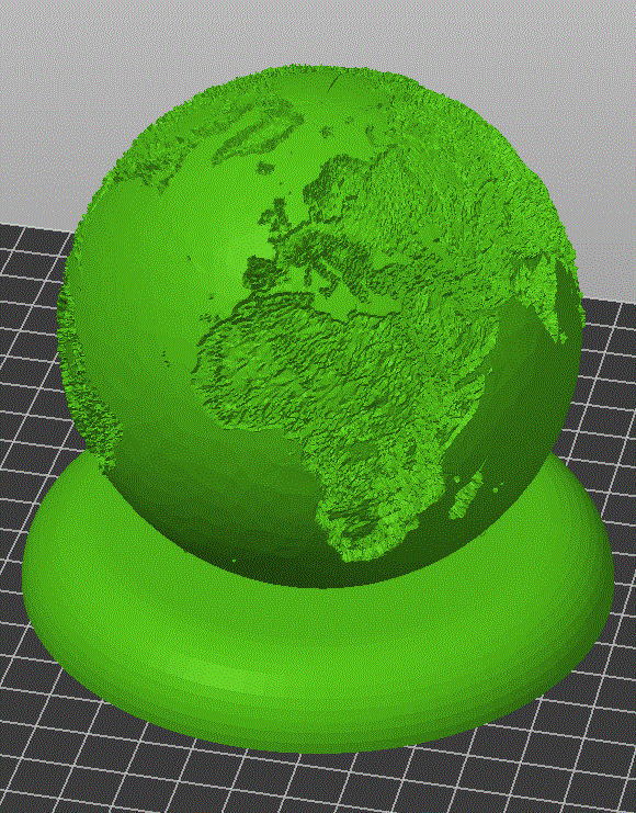 decoration globe earth 3D print model - Mito3D
