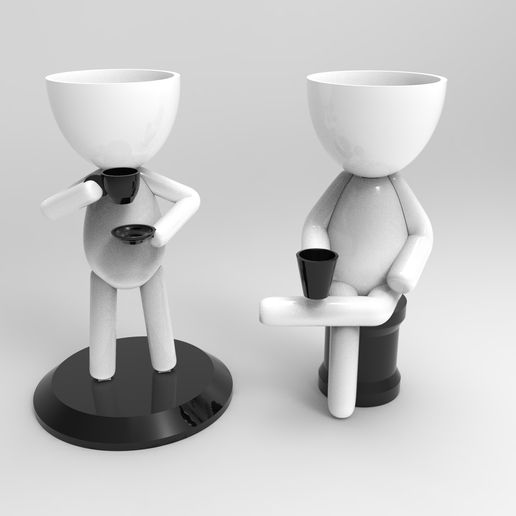 decoration vase plants art 3D print model - Mito3D