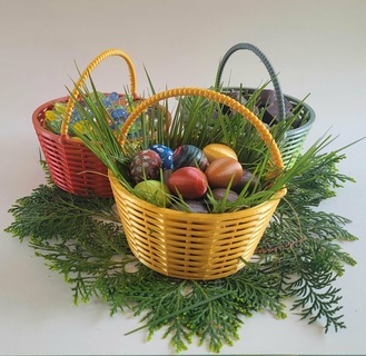 decorative basket easter easter basket basket shavuot basket  3d print model - Mito3D