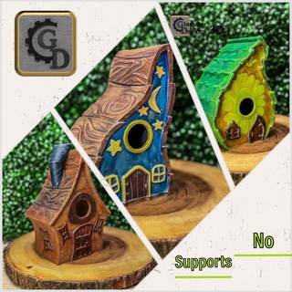 decorative bird house pack birdhouse lawn garden decorations gladiatordesigns3d 3d print model - Mito3D