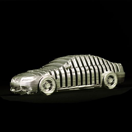 decorative car model cut stand rotating 3D print model - Mito3D