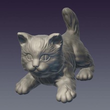 decorativos gato de la impresión 3d modelo.casa.gatito.de decoración.casa.en miniatura.escultura.juguete 3d print model - Mito3D