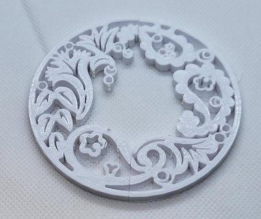 decorative circle door handle prototype 3d printing tests 3d print model - Mito3D