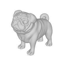 decorativo cão pug 3d print model - Mito3D