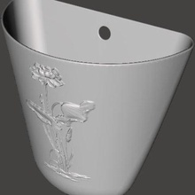 decorative flower pot home outdoor garden plant flowerpot 3d print model - Mito3D