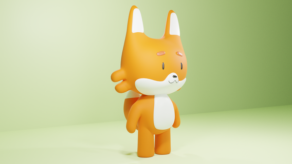 decorative fox decoration toy 3d print model - Mito3D