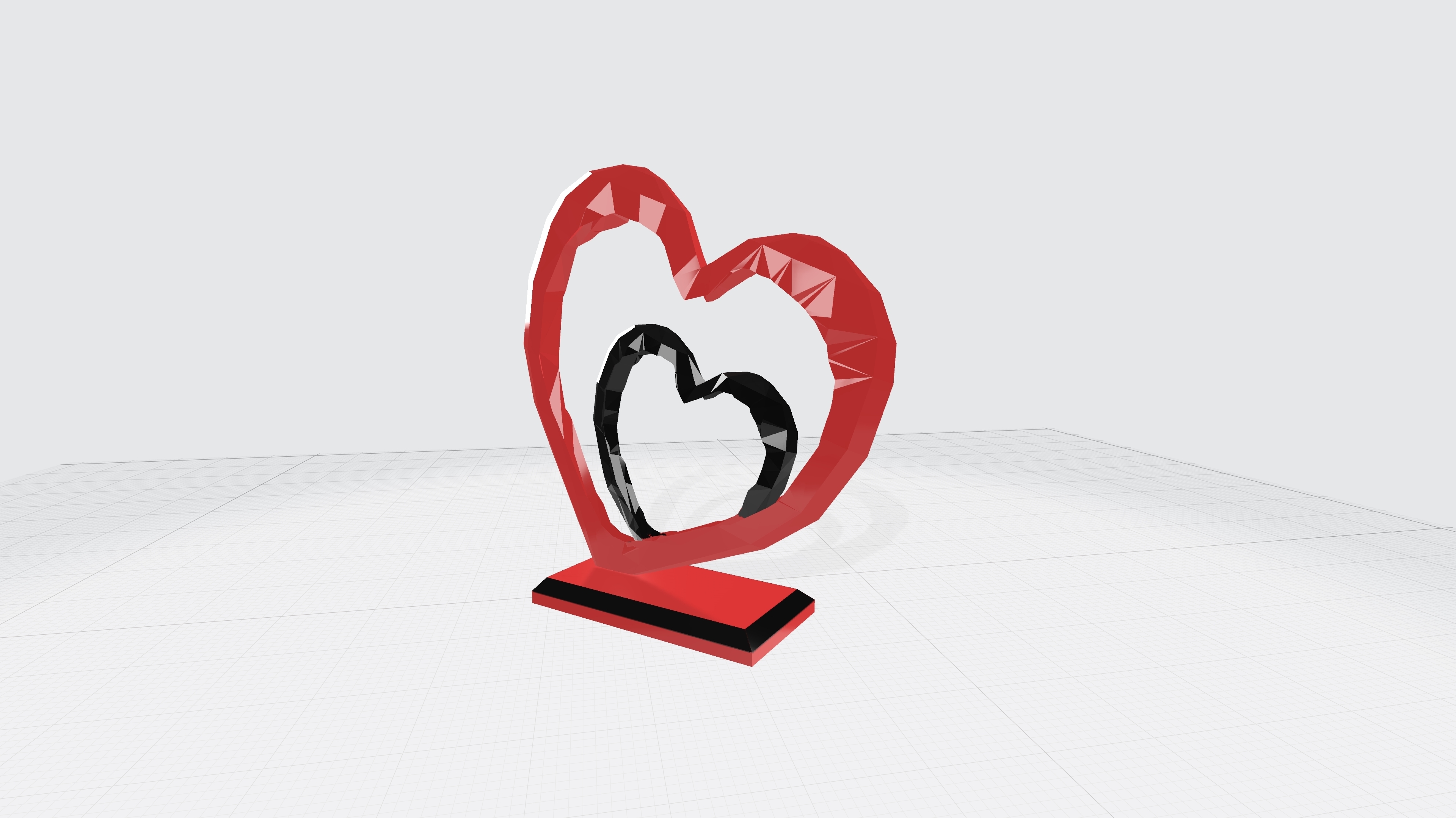 decorative heart valentine day 3D print model - Mito3D