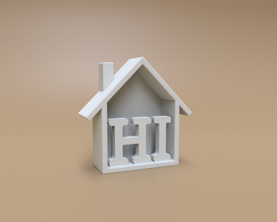 decorativo casa firmar hogar pared Boda partido nupcial letra alfabeto infierno minimalista sencillo personalizable frijol vientre 3d print model - Mito3D