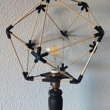 decorativo lámpara sofito decoración bricolaje diy geometría polígonos 3d print model - Mito3D