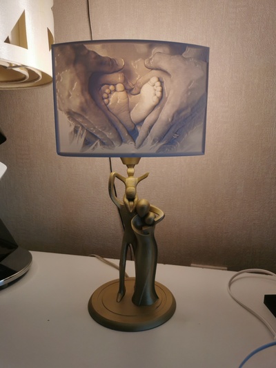 dekorativ lampe familie thema zuhause haus licht dekoration deko 3d print model - Mito3D