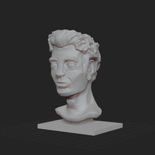 decorative male bust art man sculpture 3d print model - Mito3D