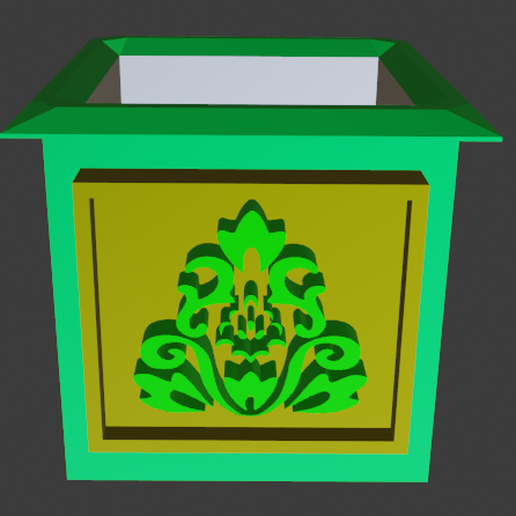 dekorativ Mandala Pflanzer Blumentopf Bleistift Halter Unterstützung Ornament Container Topf 3D print model - Mito3D