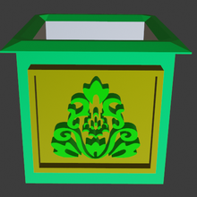 dekorativ Mandala Pflanzer Blumentopf Bleistift Halter Unterstützung Ornament Container Topf 3d print model - Mito3D