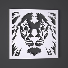 decorative mural - lion 3d print model - Mito3D