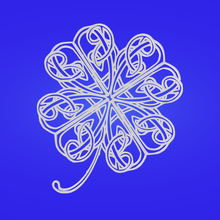 decorative mural wall decoration panno celtic knot lucky clover 3d print model - Mito3D