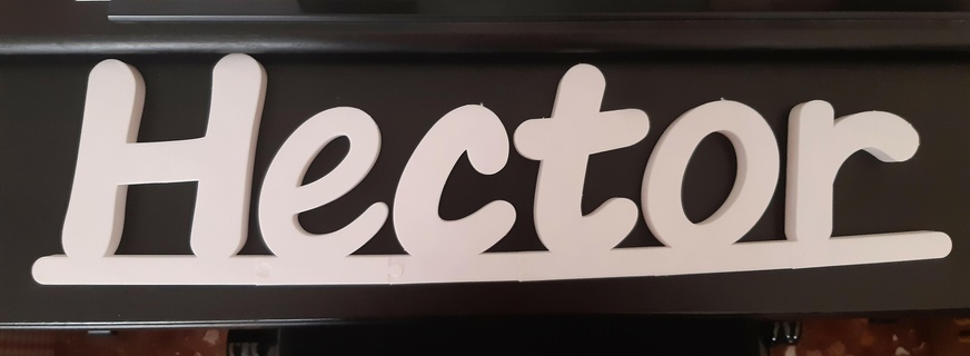 dekoratif isim harfler Hector çocuklar 3d print model - Mito3D