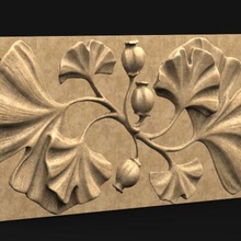 pannello decorativo fiori modello 3d art la scultura arredamento deorative il decorazione di soccorso cnc 3dprint stampabile intagliato legno classico barocco modellazione 3d print model - Mito3D