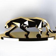 decorative panther art animal decoration toy 3d print model - Mito3D